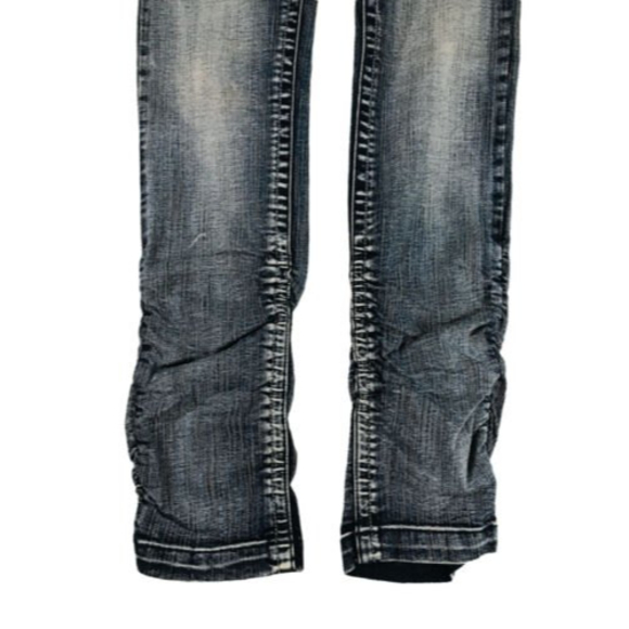 Akademiks AKDMKS Straight Leg Jean Blue Heart Red Sequin 98% Cotton Size 34 NWT - Picture 12 of 12